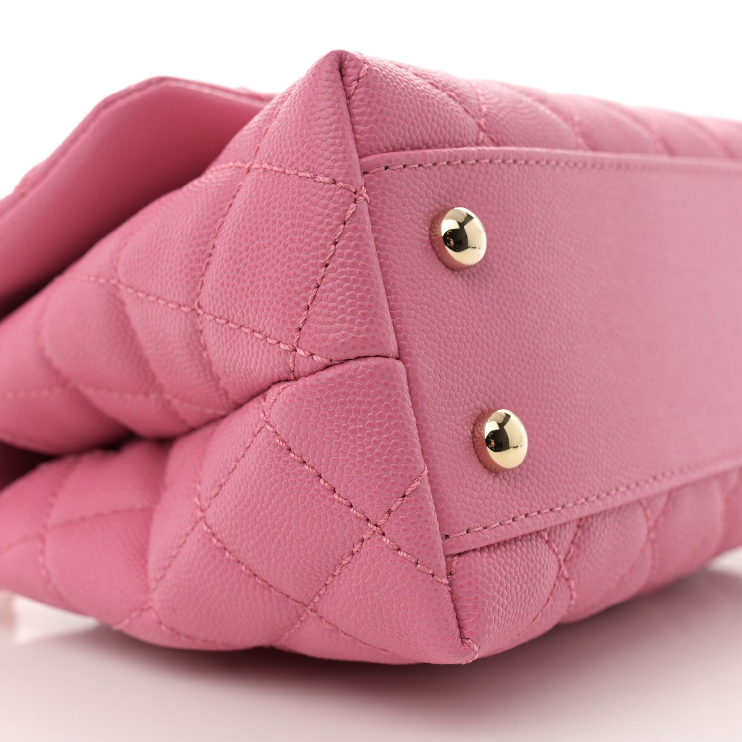 Chanel Caviar Lizard Embossed Quilted Mini Coco Handle Flap Pink 9 of 11
