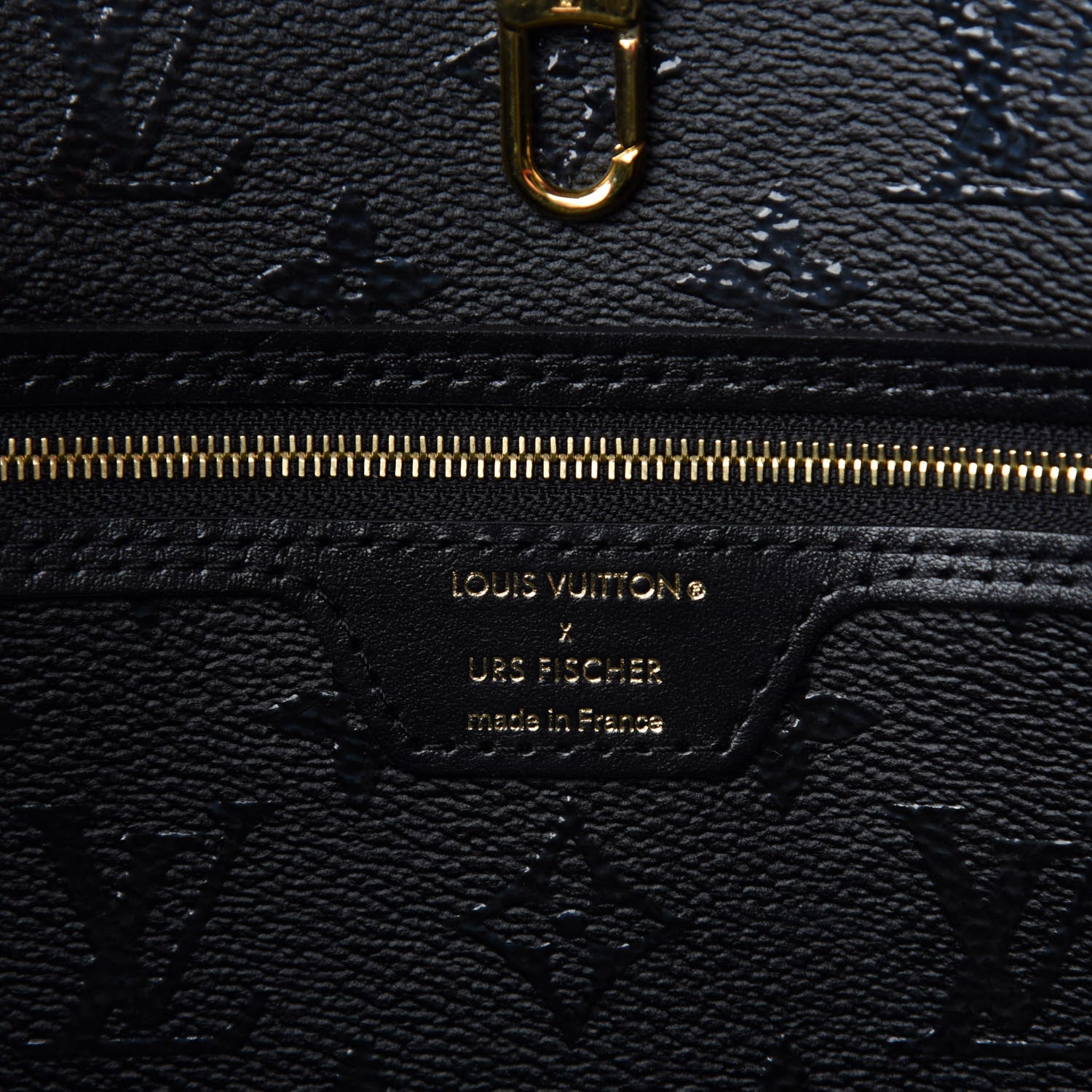 Louis Vuitton X UF Tufted Monogram Neverfull MM Black Red 9 of 11