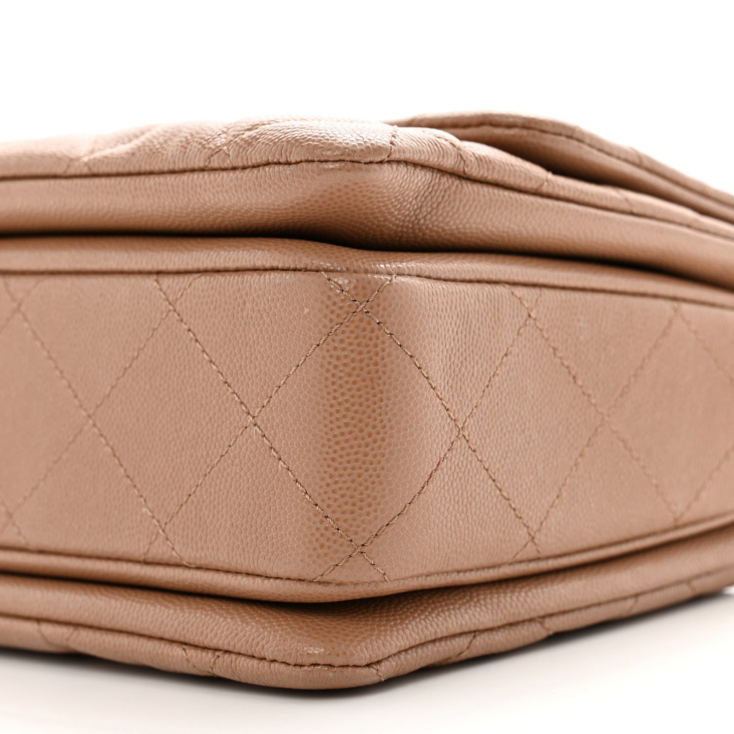 Caviar Quilted Coco First Flap Beige