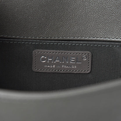Chanel Caviar Quilted Medium Boy Flap Grey 8 of 11