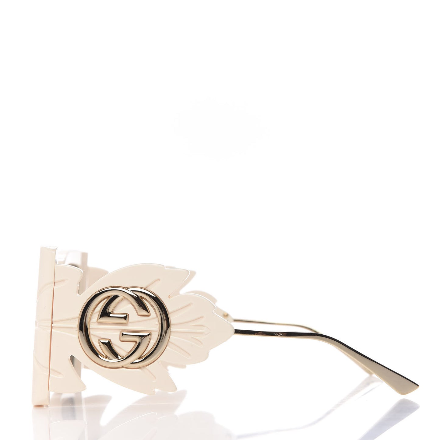 Acetate Square Frame Wing Sunglasses GG0535S Ivory