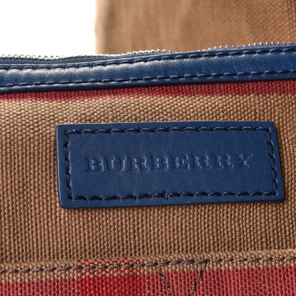 Burberry Canvas Mega Check Medium Ashby Hobo Blue 6 of 12