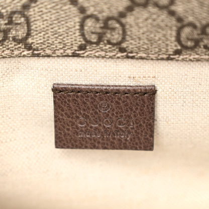 Gucci GG Supreme Monogram Web Small Neo Vintage Double Flap Messenger Bag Beige New Acero 8 of 13