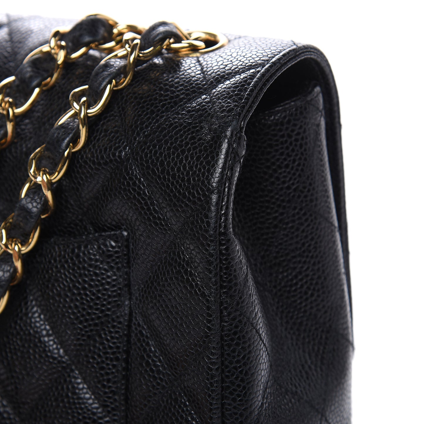 Caviar Quilted Jumbo Single Flap Black