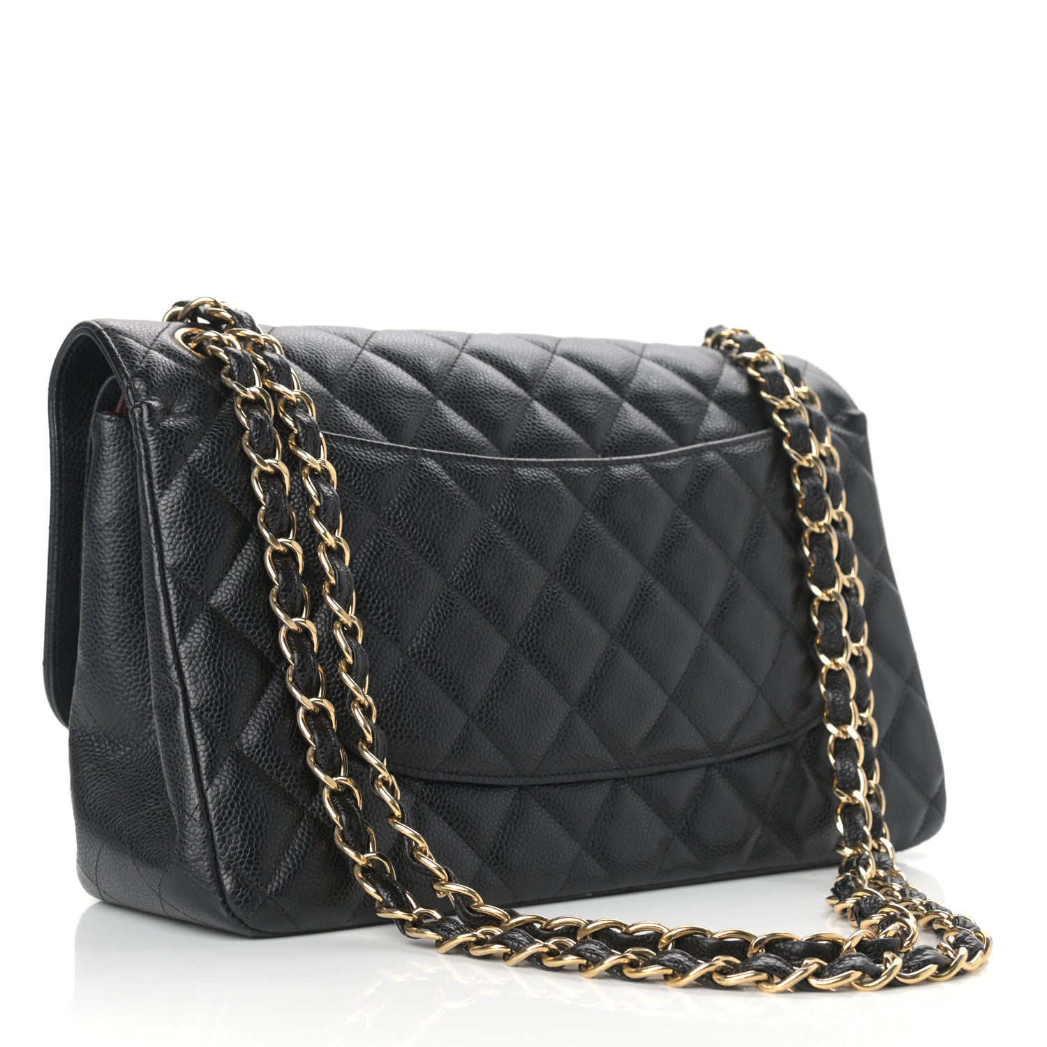 Chanel Caviar Quilted Jumbo Double Flap Black 2 of 14