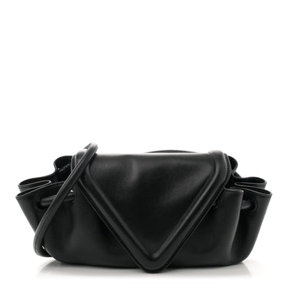 Bottega Veneta Lambskin Small Beak Triangle Flap Shoulder Bag Black 1 of 11