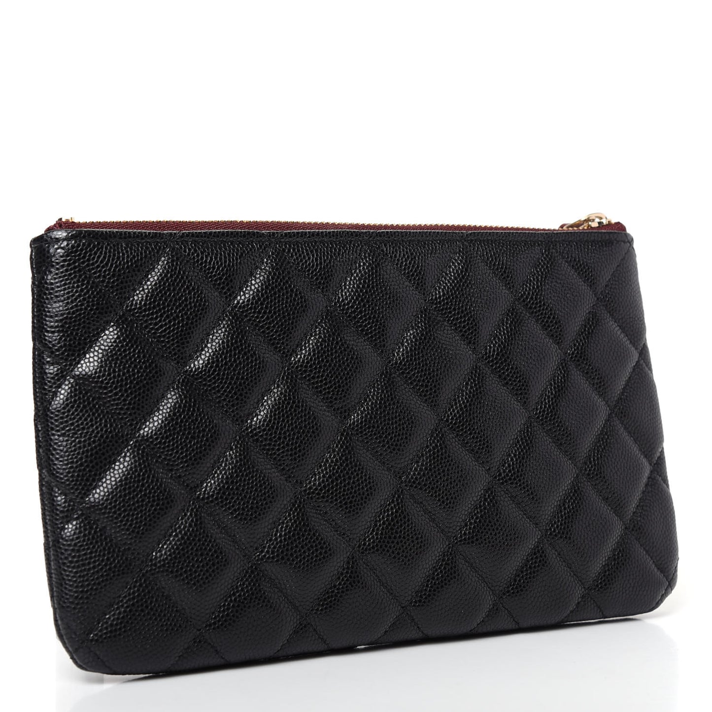 Caviar Quilted Cosmetic Case Black