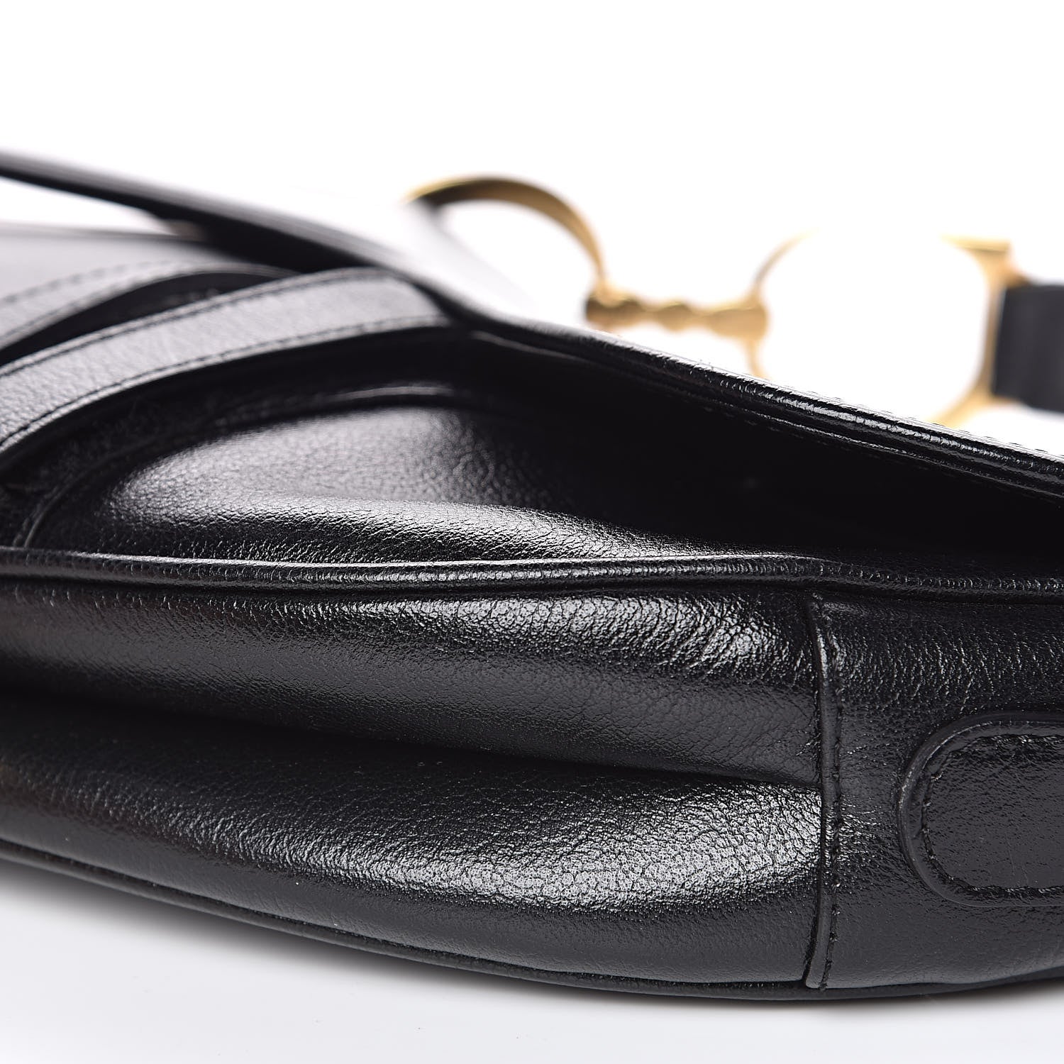 Christian Dior Calfskin Saddle Bag Black 9 of 12