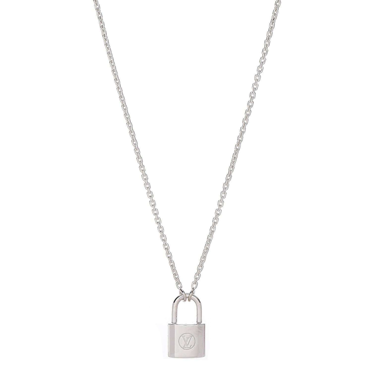 Louis Vuitton Sterling Silver Lockit Necklace 1 of 6