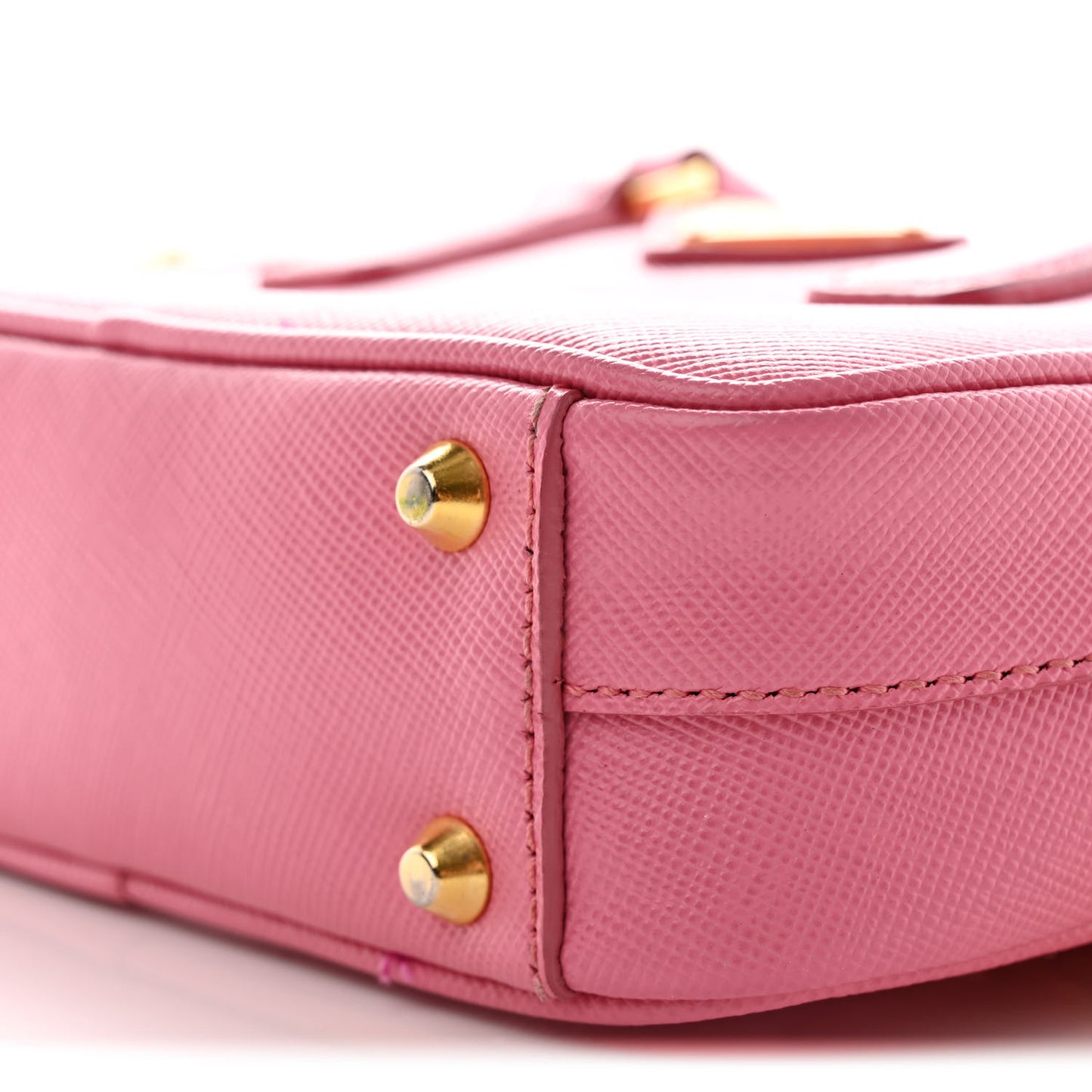 Saffiano Lux Mini Top Handle Crossbody Bag Geranio