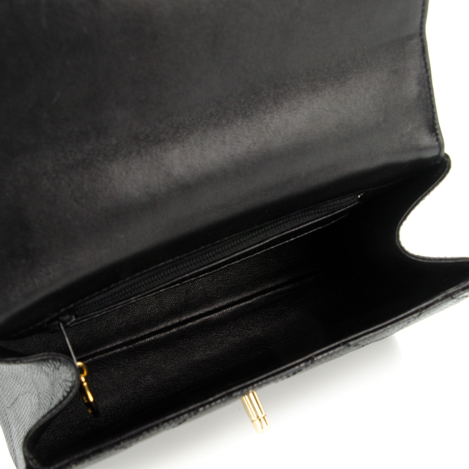 Chanel Lizard Quilted Mini Flap Evening Bag Black 5 of 9
