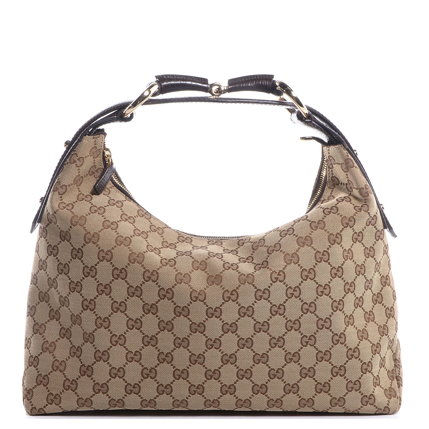 Monogram Medium Horsebit Chain Hobo Brown