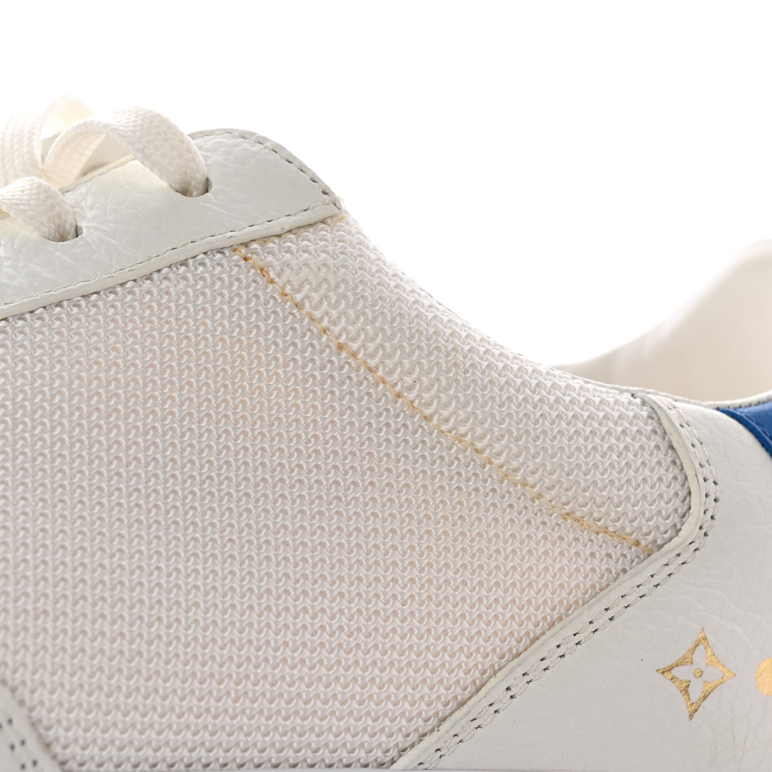 Louis Vuitton Calfskin Monogram Beverly Hills Sneakers 9 White Blue 15 of 21