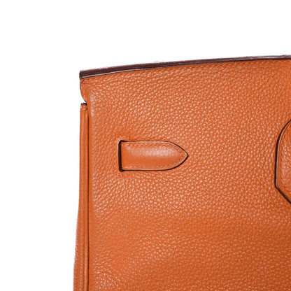 Hermes Taurillon Clemence Birkin 40 Orange 31 of 39