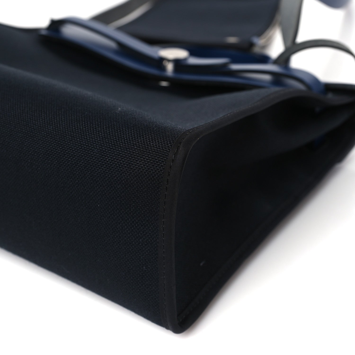 Hermes Military Toile Vache Hunter Herbag Zip 31 PM Black Bleu Saphir 9 of 11