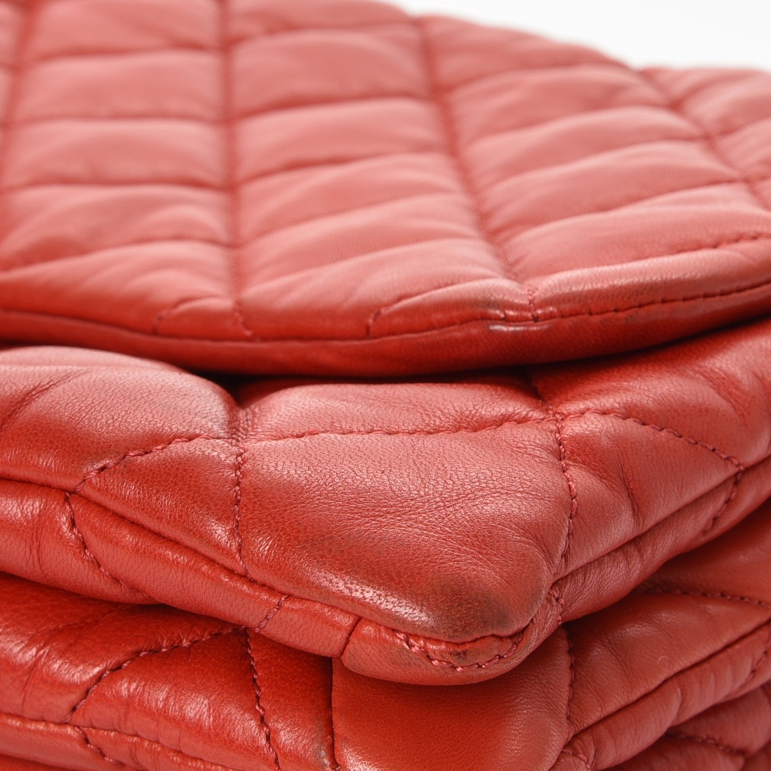 Chanel Lambskin Quilted 3 Maxi Flap Bag Red 11 of 16
