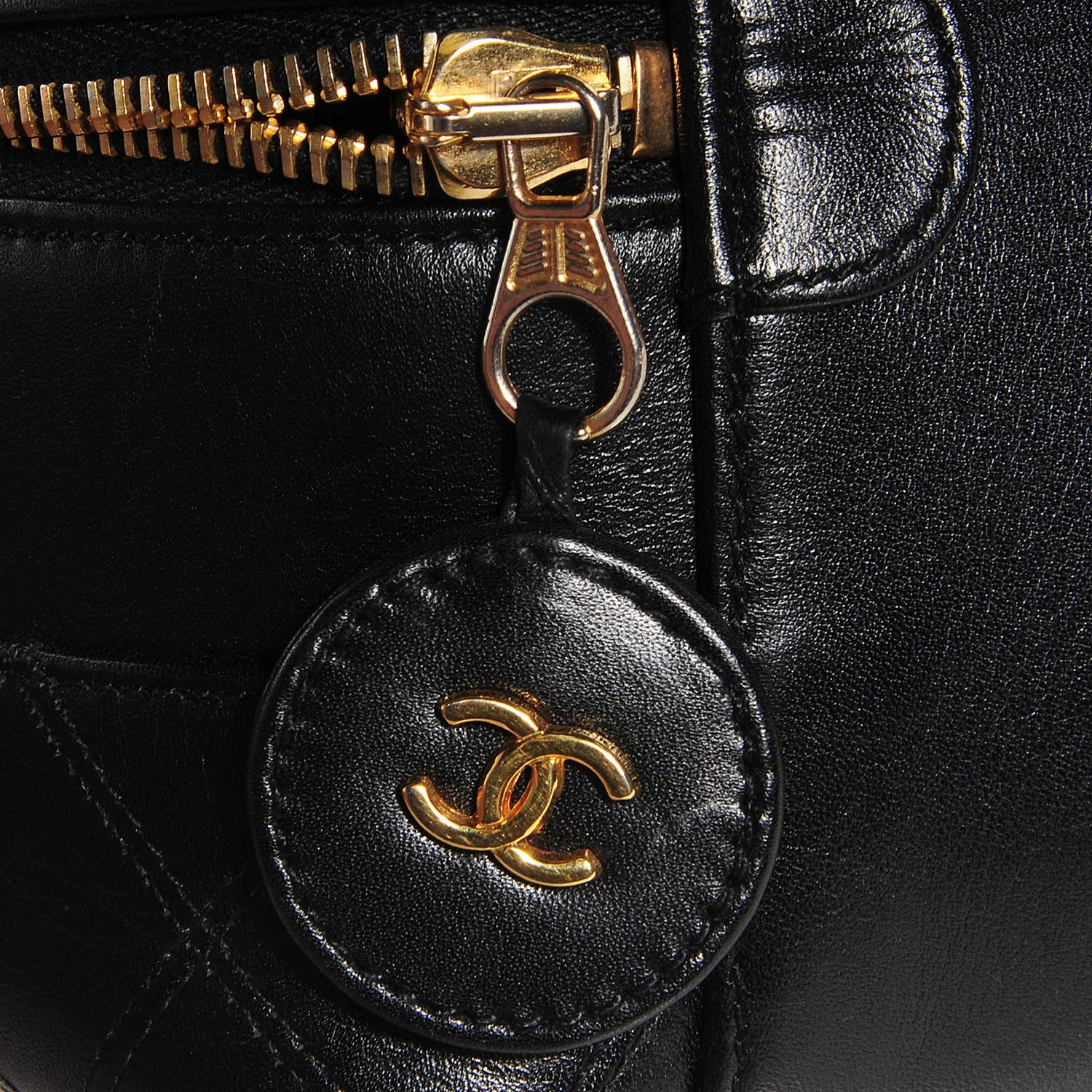 Chanel Calfskin Vanity Cosmetic Case Black 9 of 9