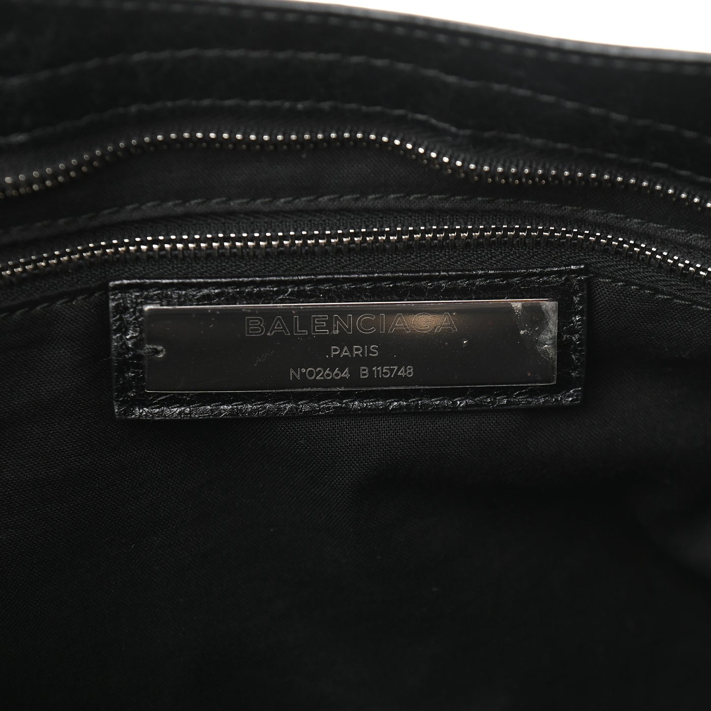 Agneau Classic Silver Hardware City Black