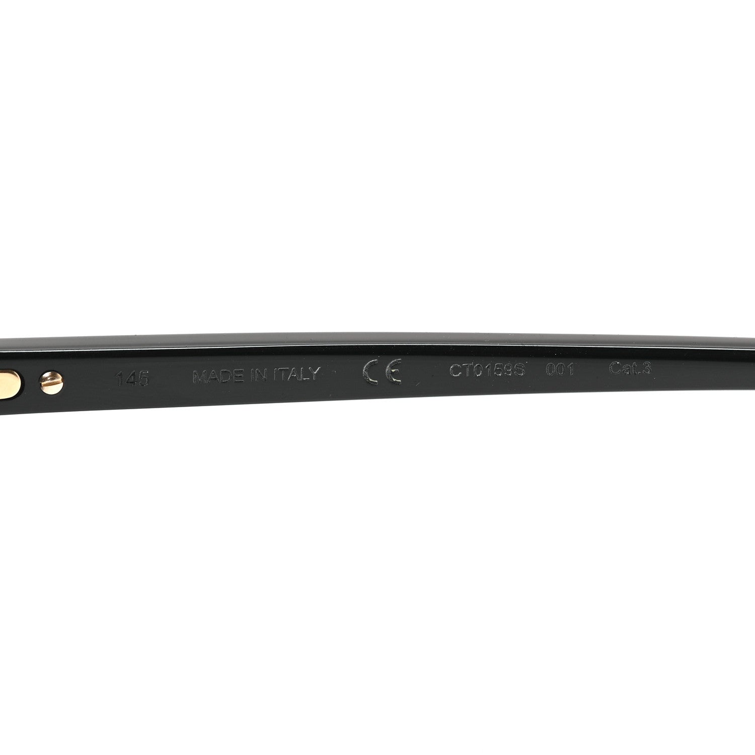 Cartier Metal Aviator CT0159S Sunglasses Gold Black 5 of 6