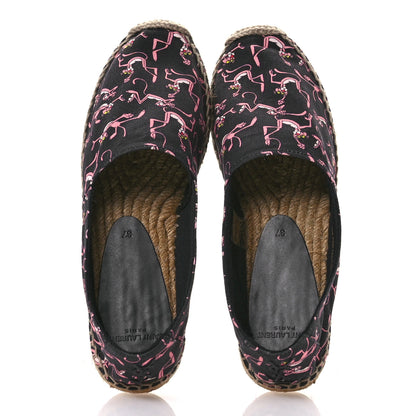 Saint Laurent Canvas Pink Panther Espadrilles 37 Black Multicolor 2 of 11