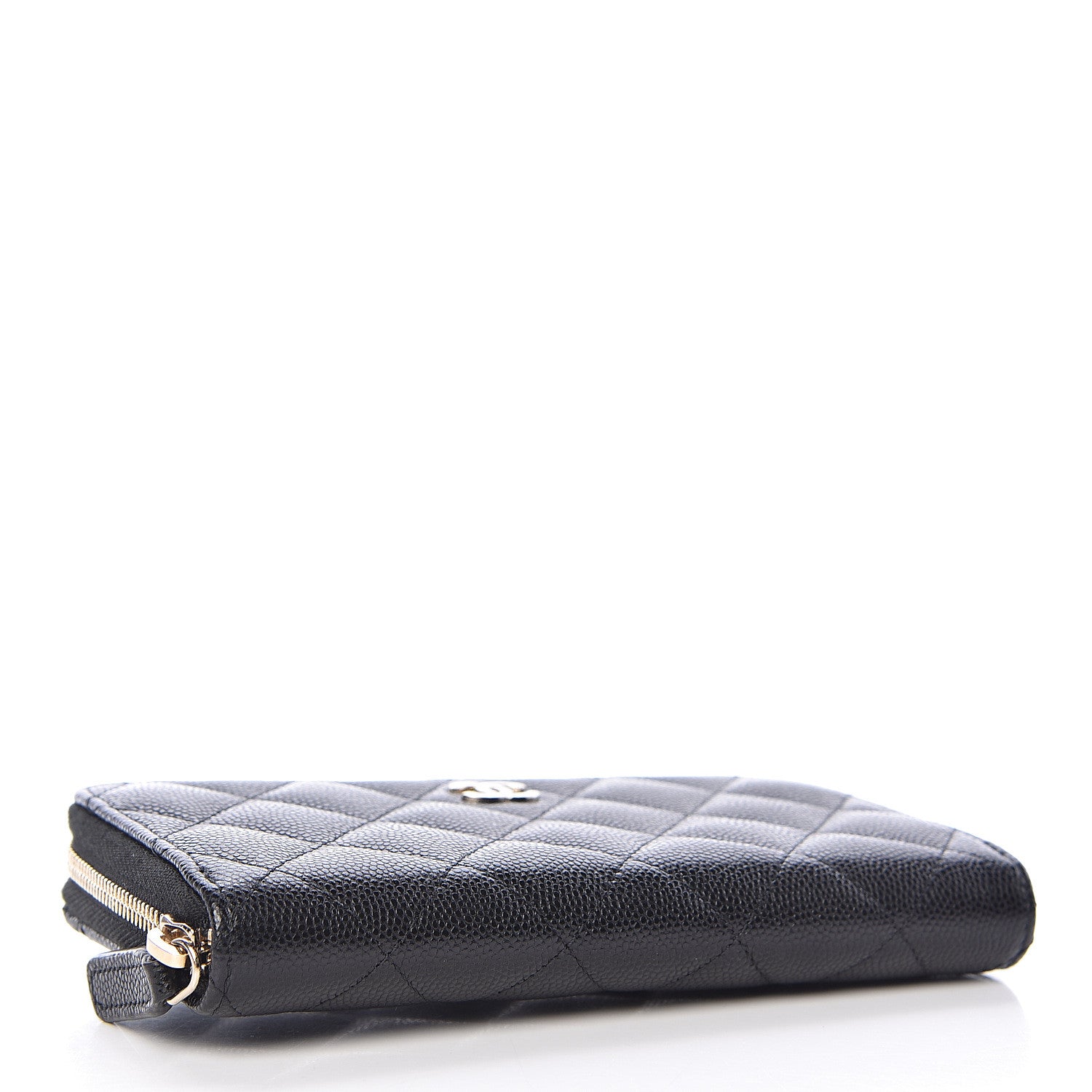 Chanel Caviar Quilted Medium Zip Around Wallet Black 4 of 8
