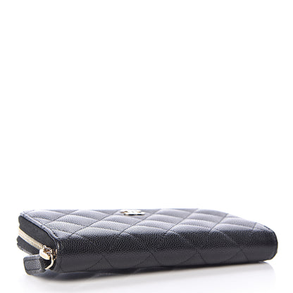 Chanel Caviar Quilted Medium Zip Around Wallet Black 4 of 8