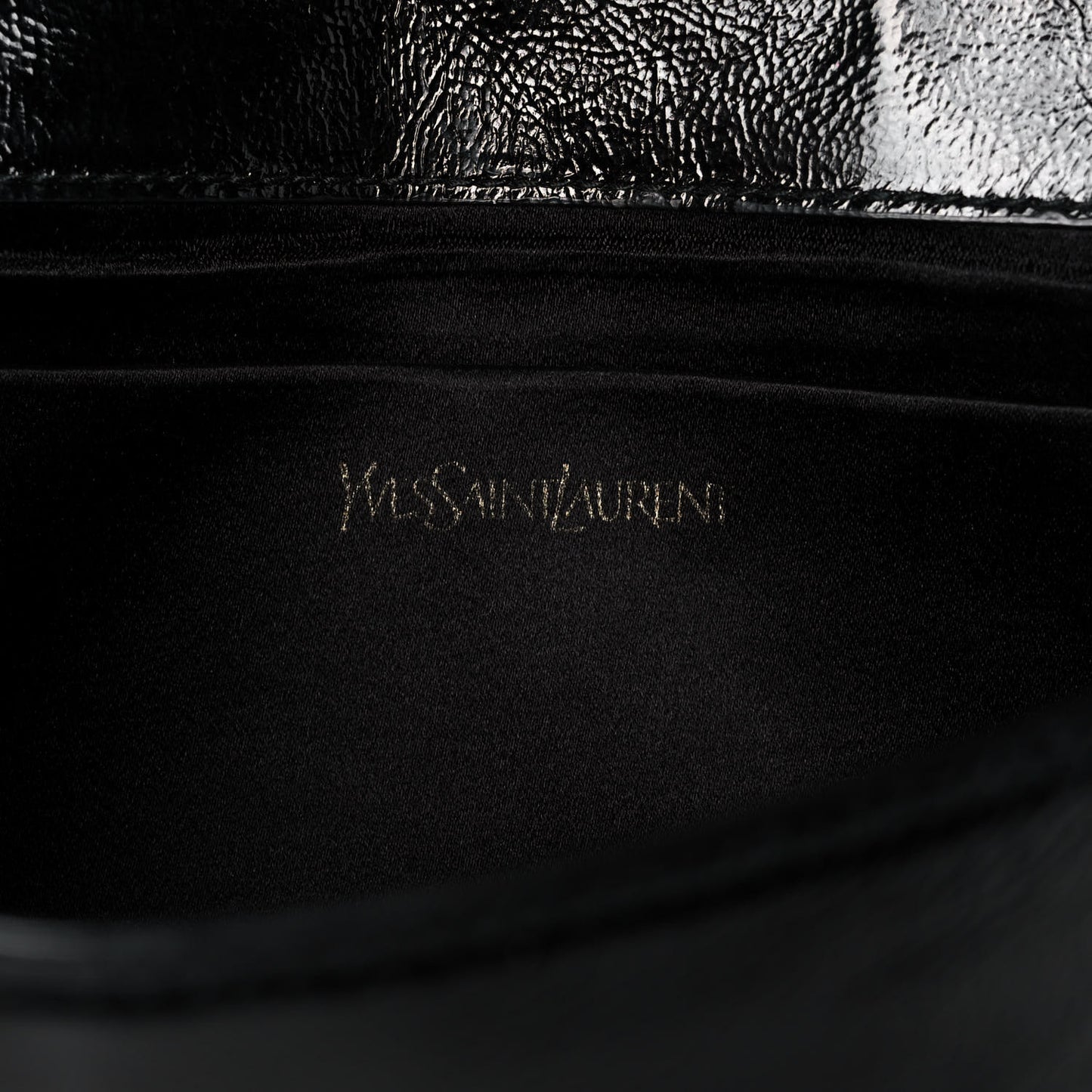 Textured Patent Monogram Large Belle De Jour Clutch Black