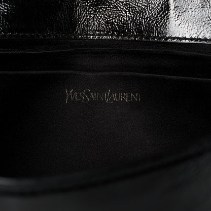 Saint Laurent Textured Patent Monogram Large Belle De Jour Clutch Black 9 of 11