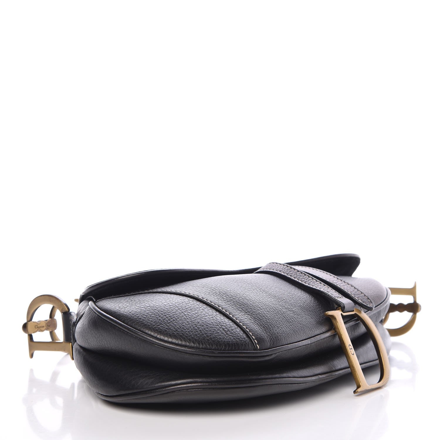 Christian Dior Calfskin Saddle Bag Black 4 of 8