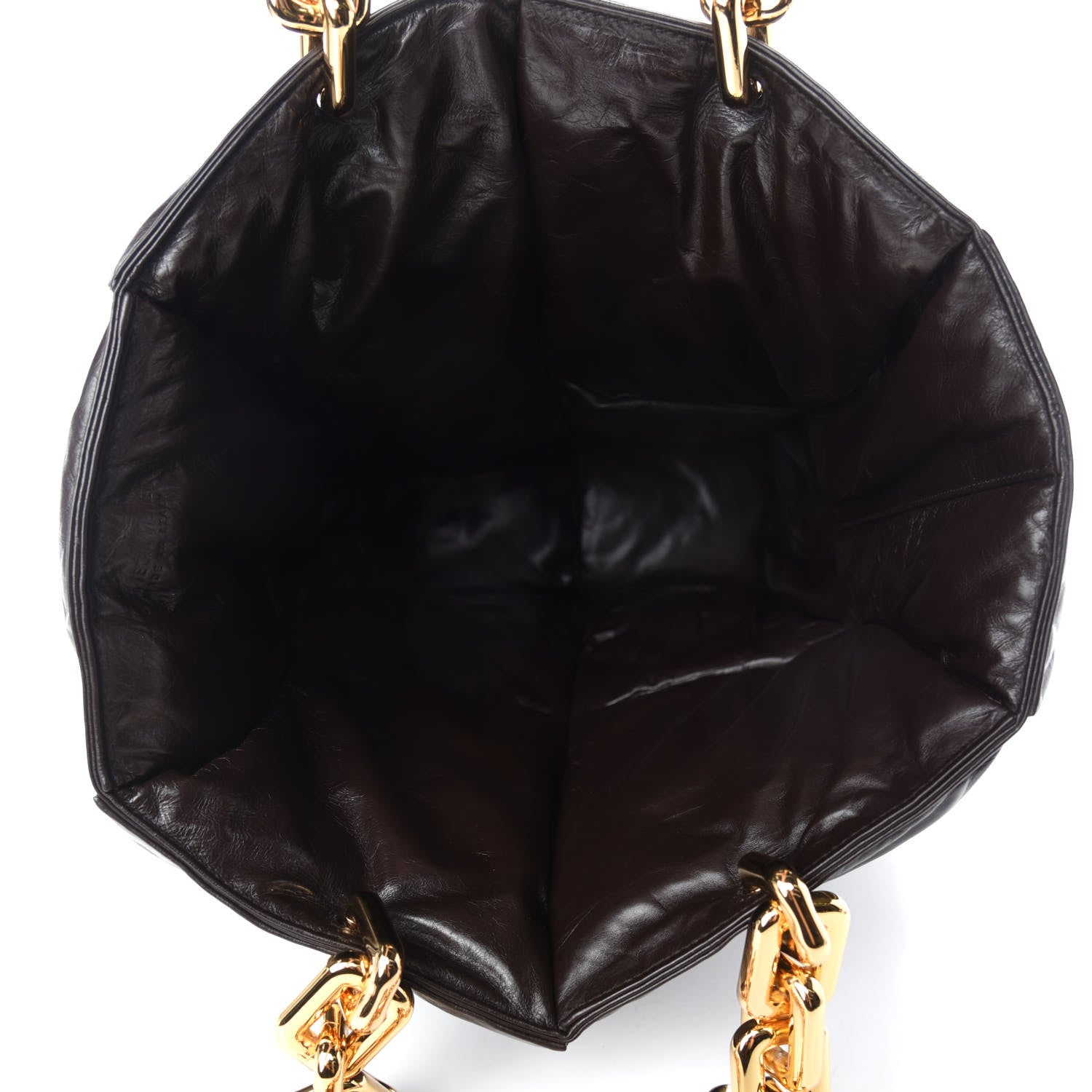 Bottega Veneta Calfskin Maxi Intrecciato Puffy Chain Tote Bag Fondente 5 of 9