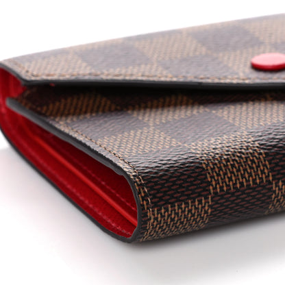 Louis Vuitton Damier Ebene Victorine Wallet Red 8 of 10