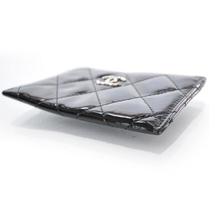 Chanel Patent Quilted Card Holder Black 4 of 8