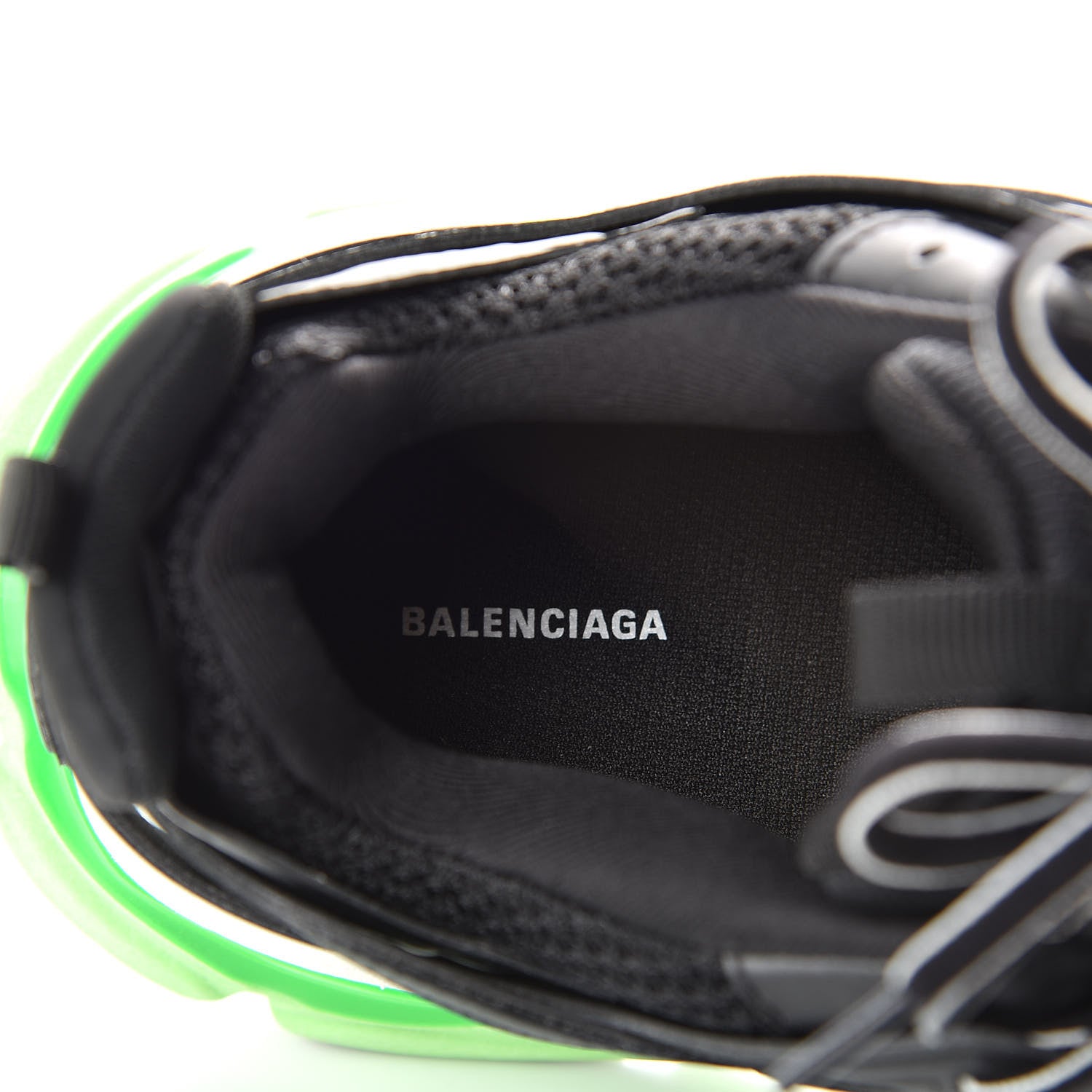Balenciaga Mesh Nylon Mens Track Sneakers 42 Black Green 7 of 8