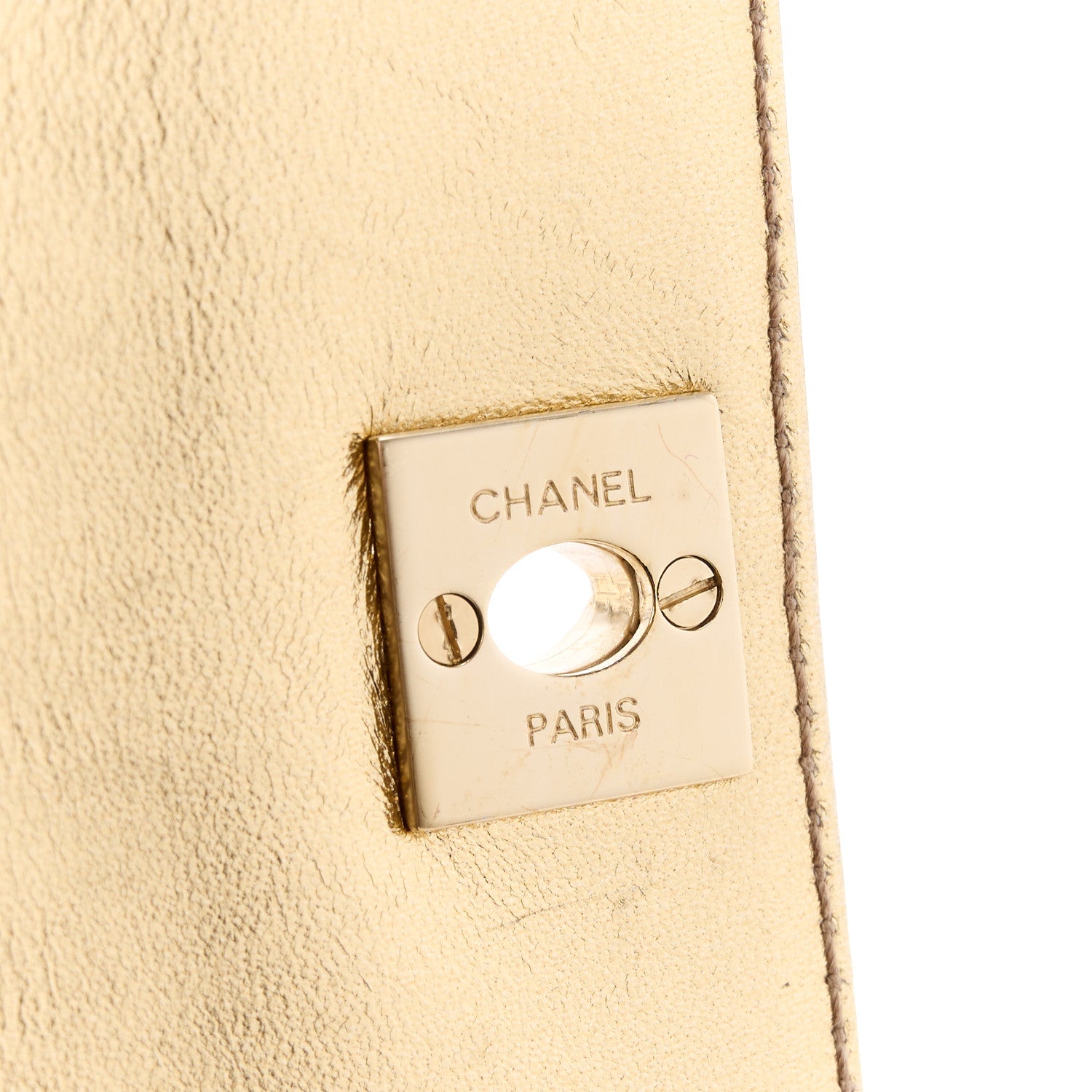 Chanel Metallic Lambskin Quilted Chocolate Bar 3 Chain Flap Gold 10 of 13