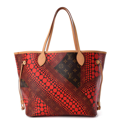 Louis Vuitton Monogram Kusama Waves Neverfull MM Red 1 of 10