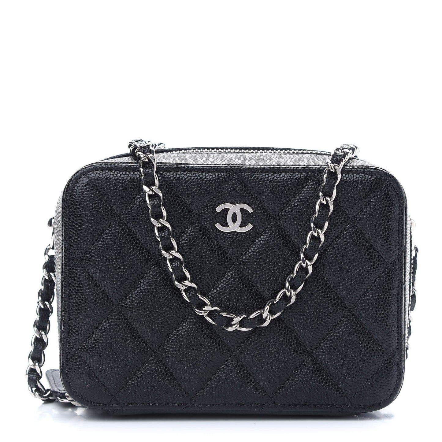 Caviar Quilted Camera Bag Black