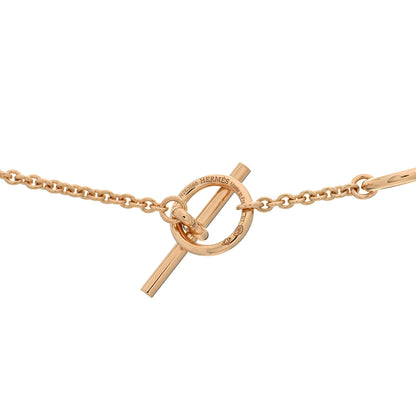 Hermes 18K Rose Gold Diamond TPM Vertige Coeur Necklace ST 3 of 3