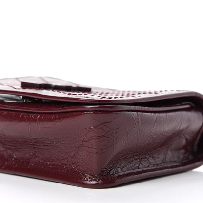 Saint Laurent Crinkled Calfskin Matelasse Monogram Niki Chain Wallet Dark Legion Red 7 of 11