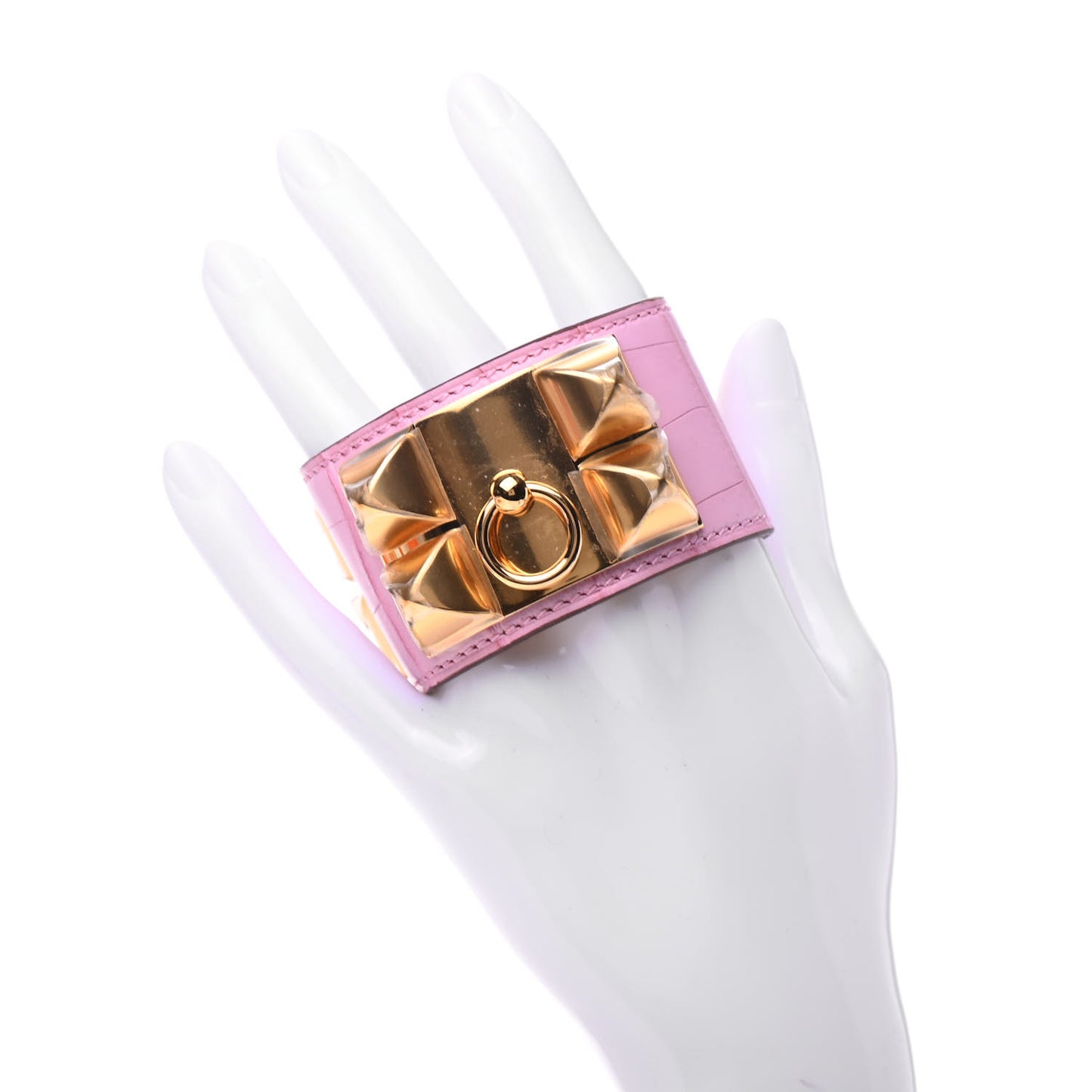 Matte Alligator Collier De Chien CDC Bracelet T1 5P Pink