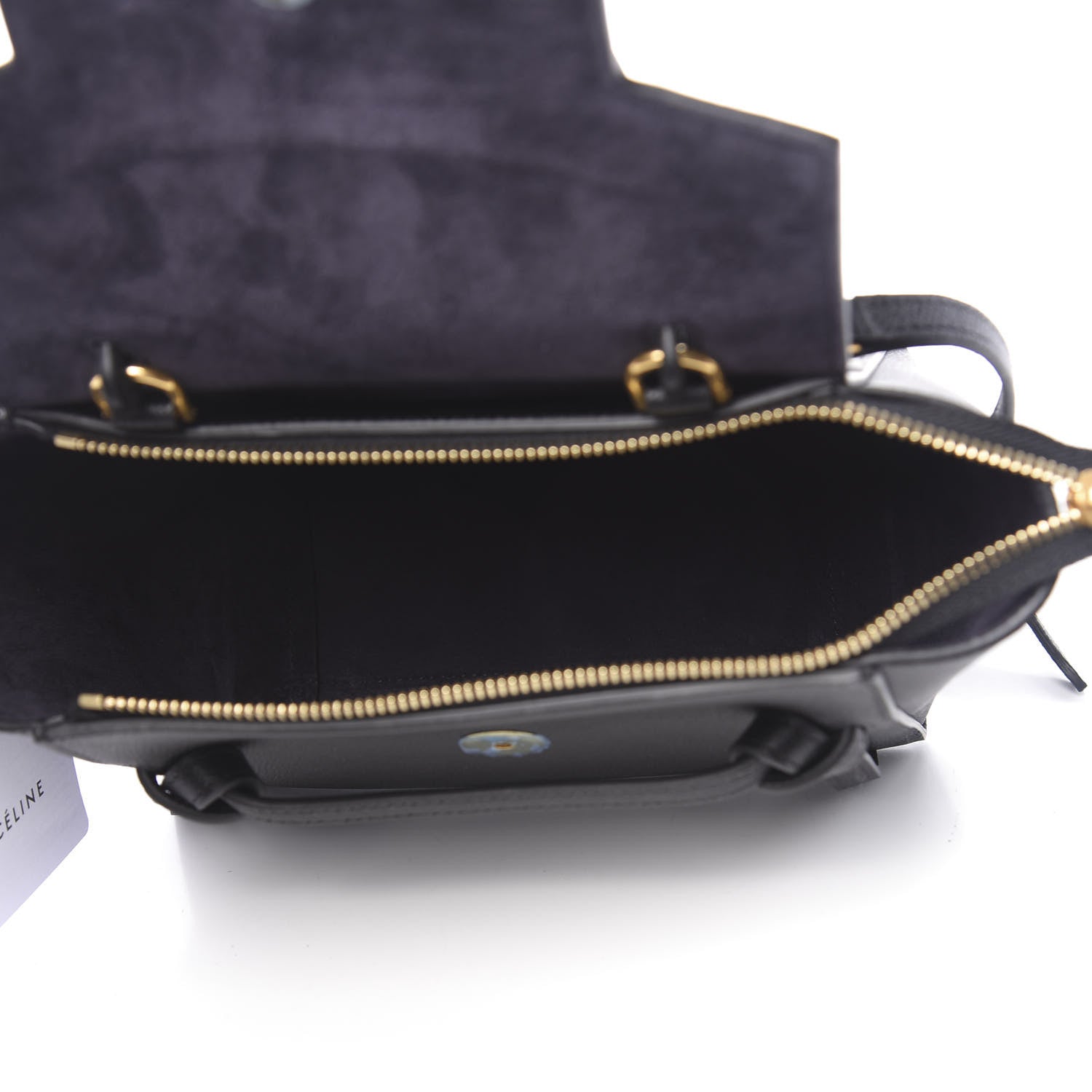 Celine Grained Calfskin Nano Belt Bag Black 5 of 10