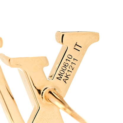 Louis Vuitton Metal LV Iconic Earrings Gold 4 of 4