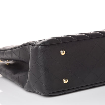 Chanel Calfskin Quilted Large CC Shopping Tote Black 9 of 10