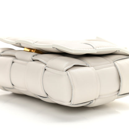 Bottega Veneta Lambskin Maxi Intreccio Padded Small Cassette Crossbody Bag White 9 of 10