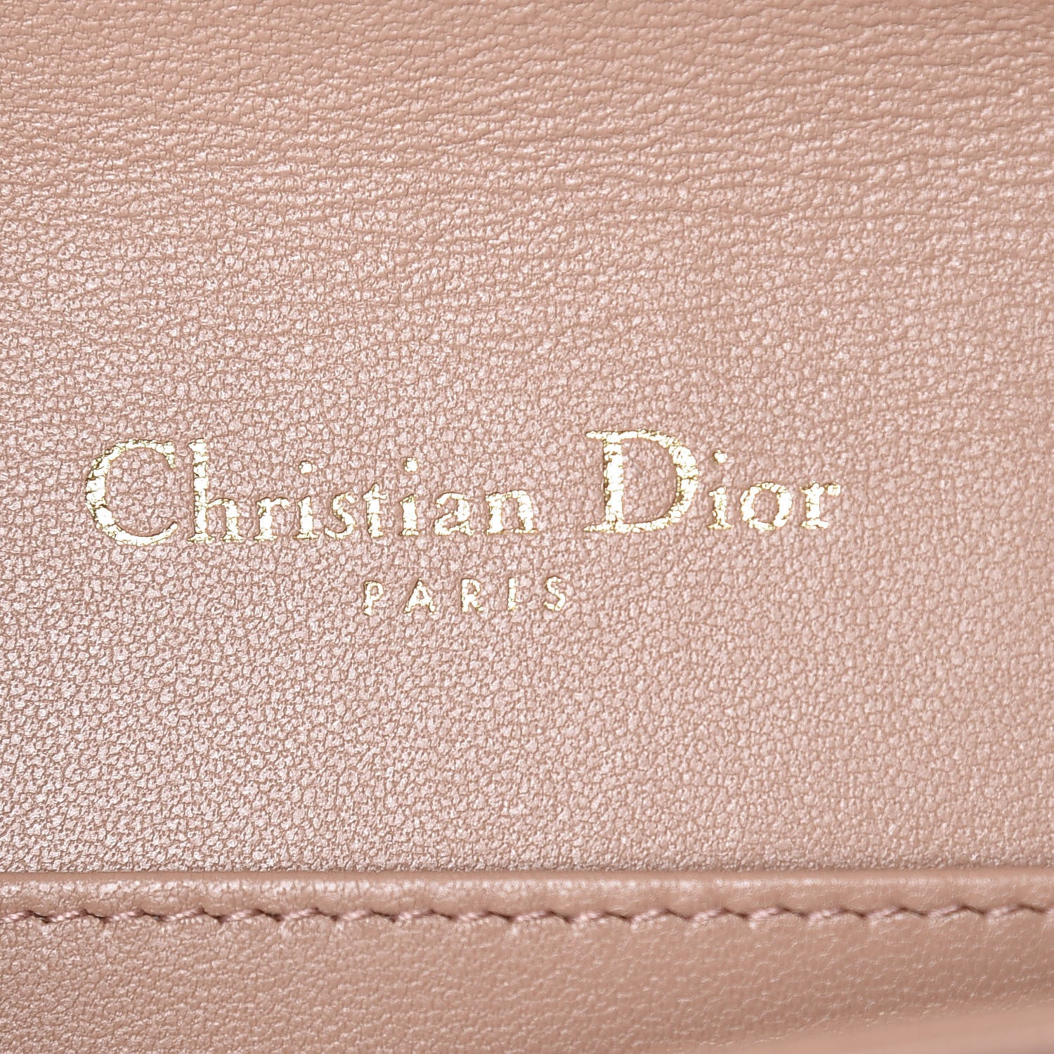 Christian Dior Lambskin Cannage Lady Dior Pouch Beige 8 of 11