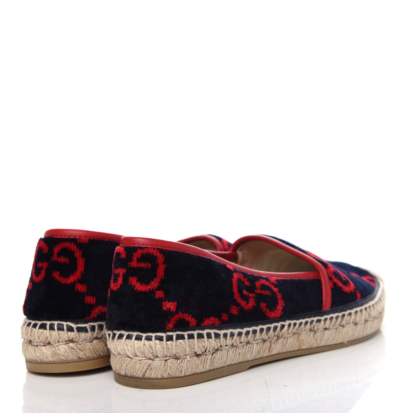 Terry Cloth GG Monogram Espadrilles 37 Blue Red