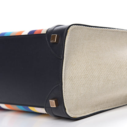 Celine Smooth Calfskin Striped Canvas Micro Luggage Multicolor 14 of 16