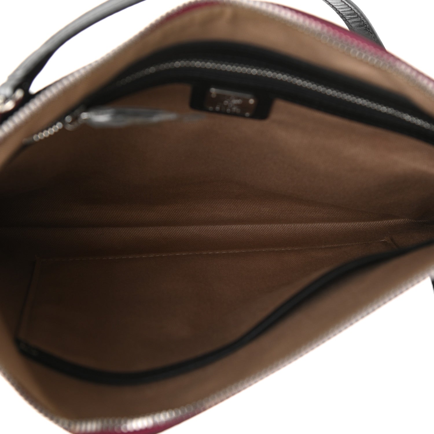 MCM Calfskin Monogram Coated Canvas Medium Crossbody Pouch Red Black 5 of 9