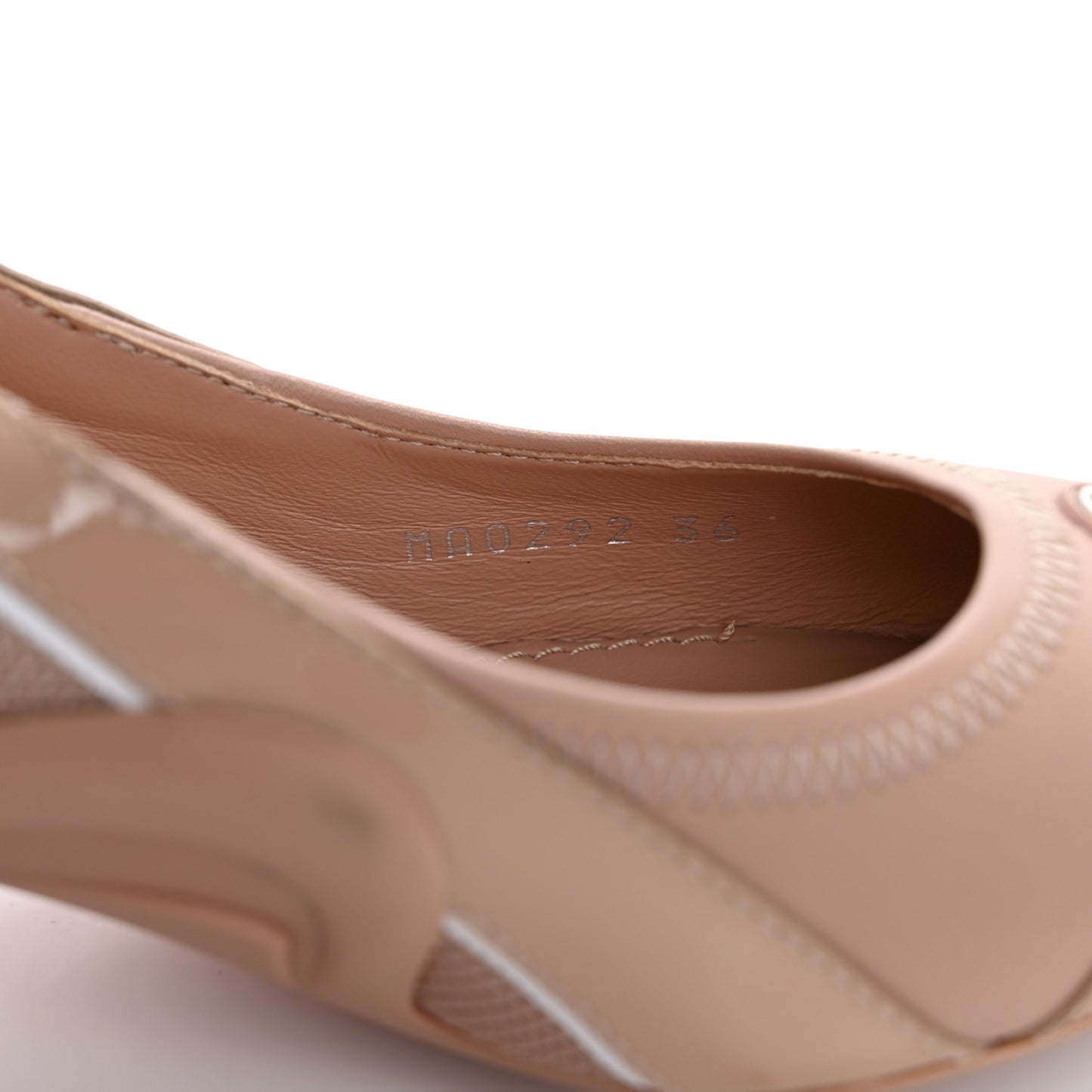Lambskin Patent Archlight Slingback Pumps 36 Nude