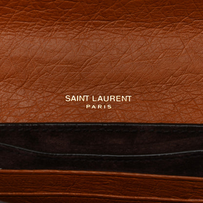 Saint Laurent Ostrich Mini Classic Monogram Kaia Satchel Brick 5 of 9