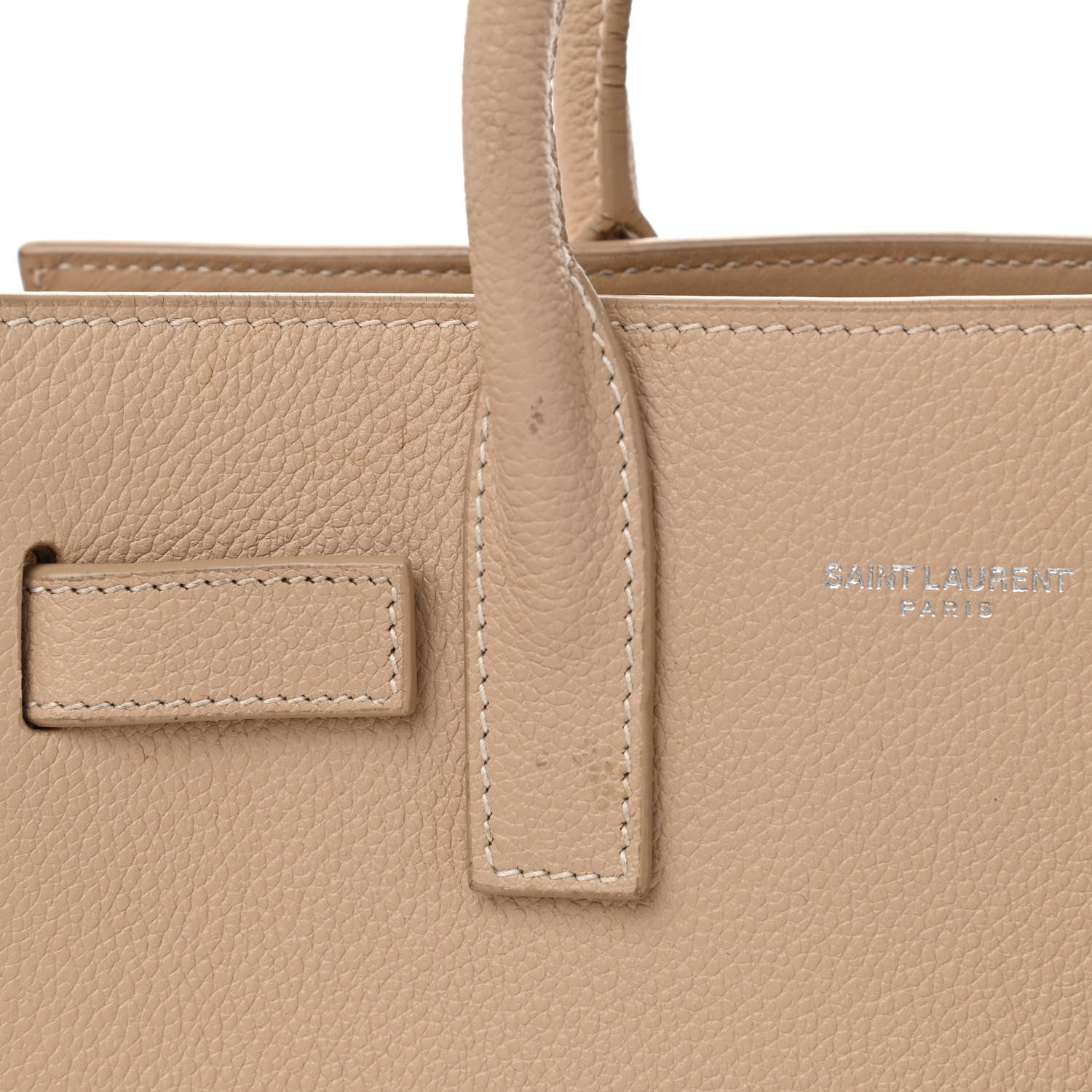 Saint Laurent Grained Calfskin Nano Sac De Jour Dark Beige 10 of 17